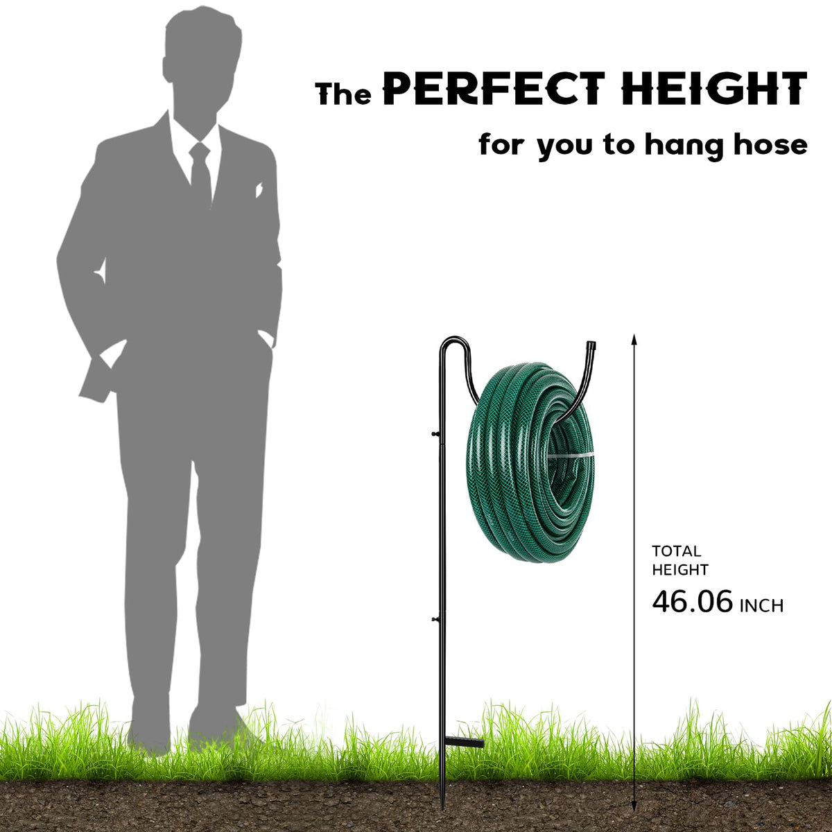 Tandefio hose hanger freestanding stand provides stable access in the garden