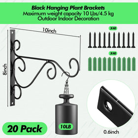Tandefio iron wall hanger close-up with sleek black finish for elegant spaces.