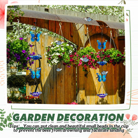 Tandefio metal bee feeder is weather resistant for outdoors
