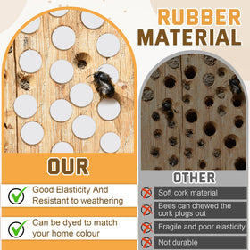 Tandefio plugs protect porch beams and other wood features.