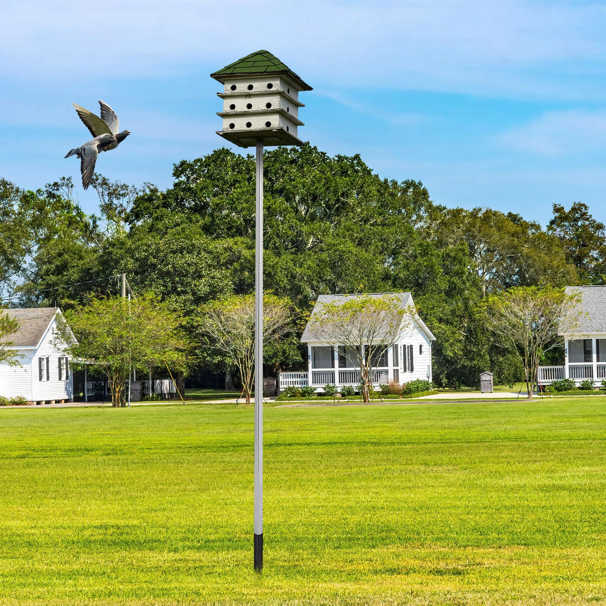 Tandefio tri-section telescoping pole enabling quick height adjustments