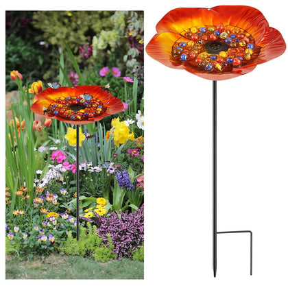 Tandefio Vivid Flower Bee Watering Station with butterfly motif for graceful garden hydration.