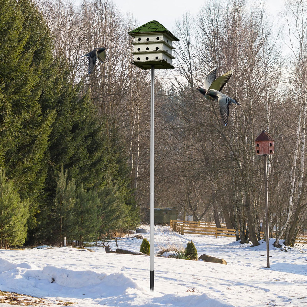 Tandefio weather-resistant pole made of aluminum and plastic for outdoor use
