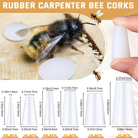 Tandefio white rubber bee plugs show durability for repairs.