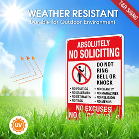 T&R sign with pre-drilled holes enables quick, easy installation
