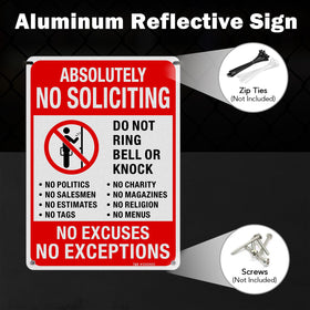 T&R weatherproof sign withstands rain and sun without fading