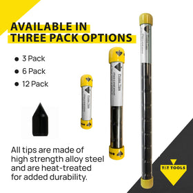 Durable alloy steel construction resists wear during repeated soil probing.