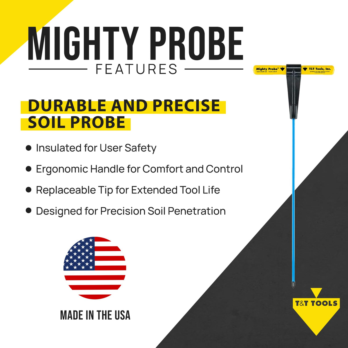 Mighty Probe insulated sleeve protects against shocks during probing