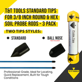 T&T Tools Smart Stick-compatible tip supports accurate probing before digging.