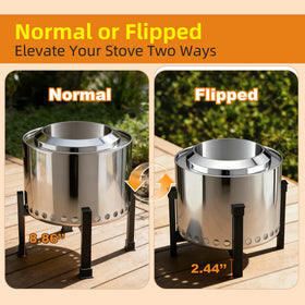 Tanfix fire pit stand folded compact demonstrates easy storage after outdoor gatherings