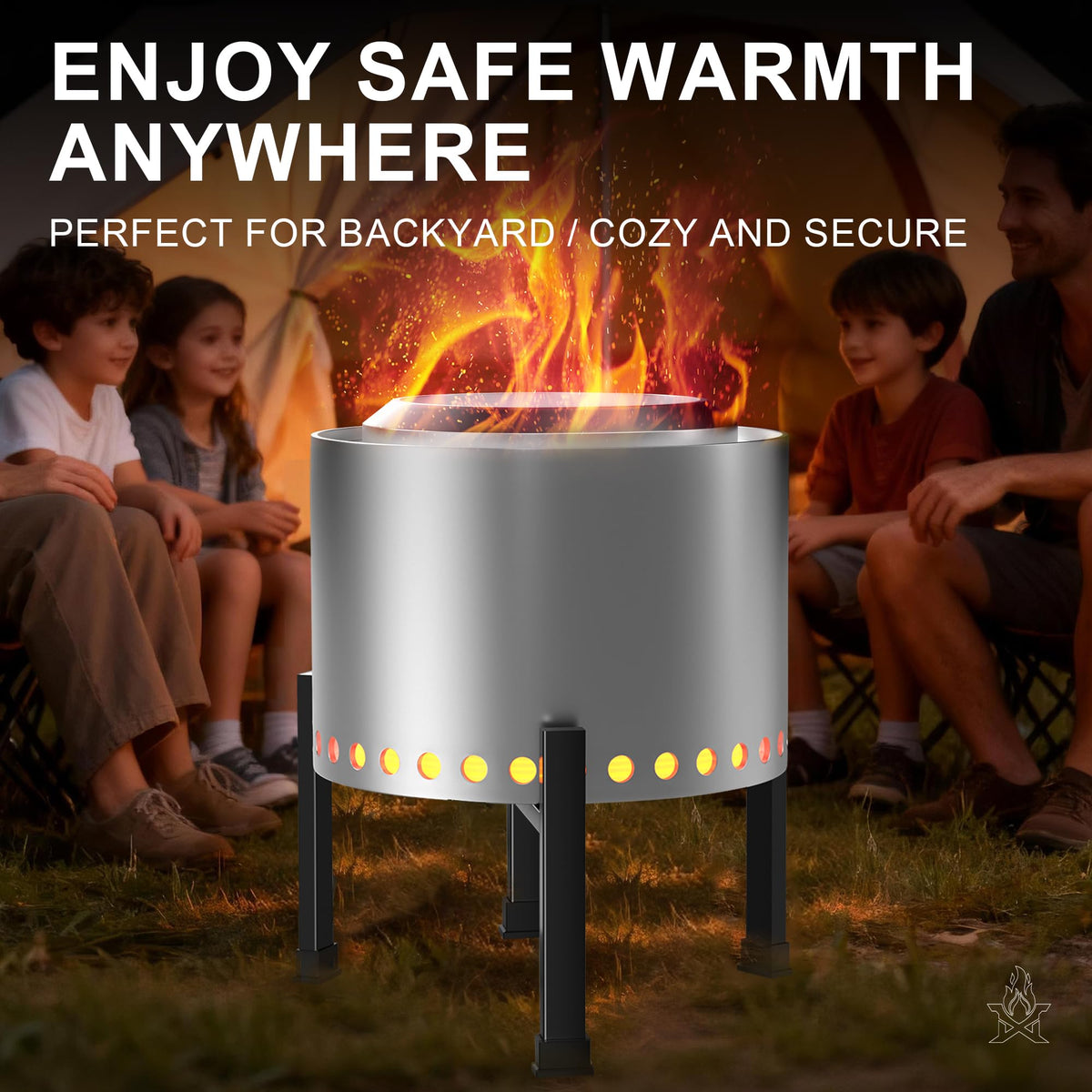 Tanfix fire pit stand patio-friendly surface protection keeps area clean