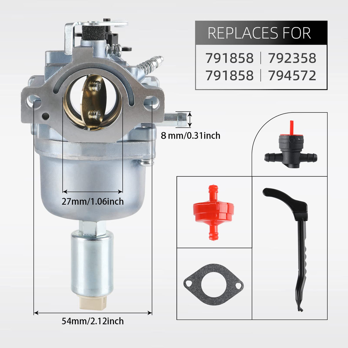 tang carburetor replacement compatibility chart supports multiple bs engine models.