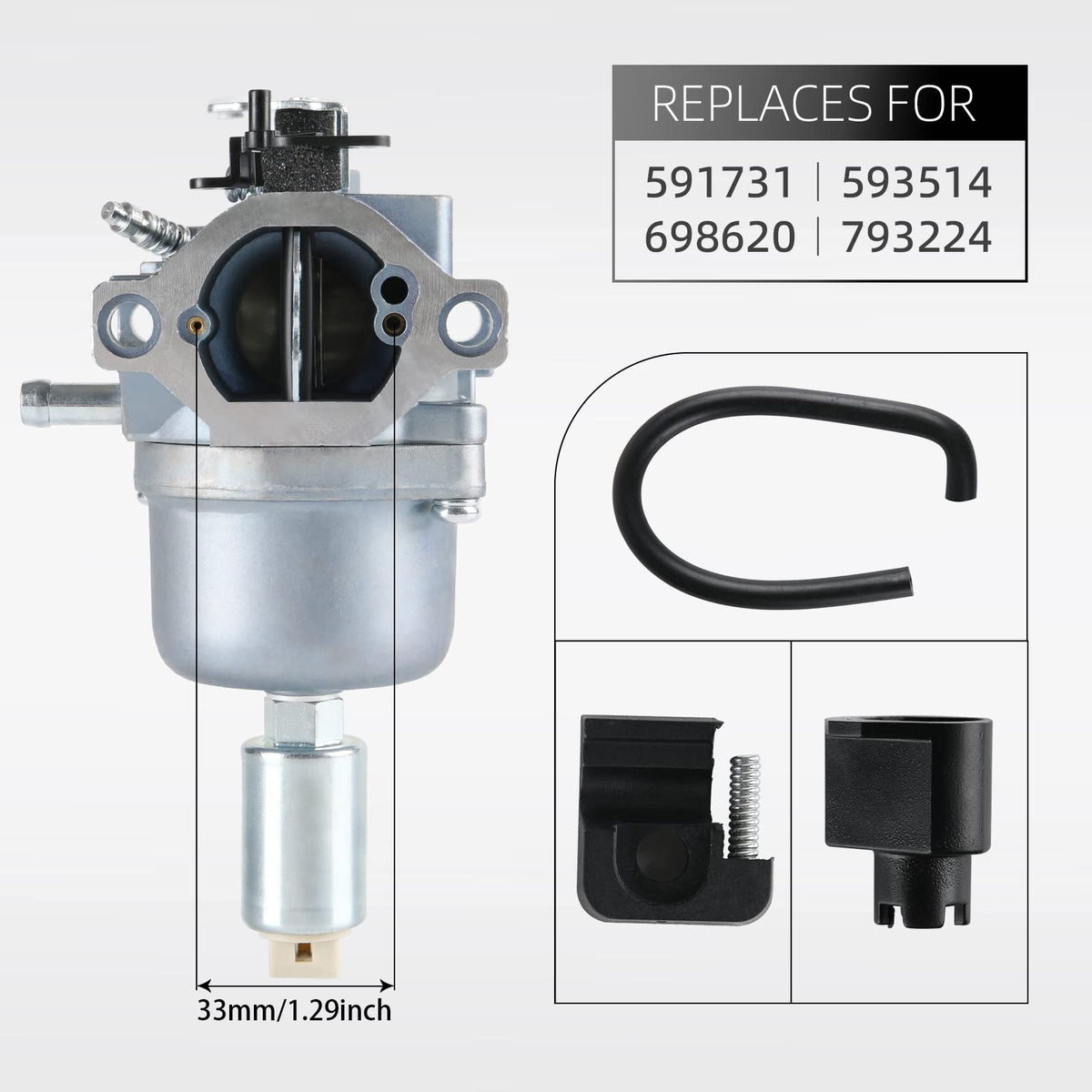 tang carburetor replacement oe-standard design promotes steady fuel delivery.