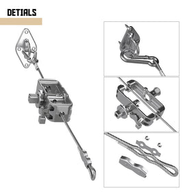 TANG cable winches ready for secure, adjustable shade tension on any deck