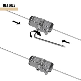 TANG six-foot wire rope cables for strong, weather-ready shade mounting