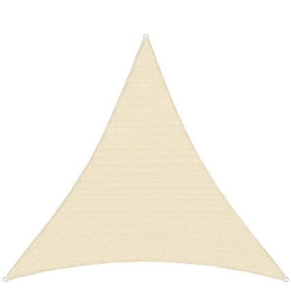 TANG sun shade triangle on patio offers breathable shelter.