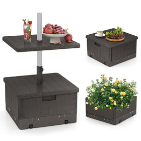 Tangkula 3-in-1 base with table tray keeps drinks within reach.