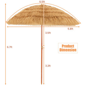 Tangkula sturdy 8-rib metal frame supports reliable outdoor shade.