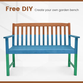 Bench dimensions 48 by 24 by 35 inches for balcony or yard