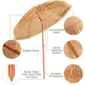 Tangkula breathable polyester fabric helps keep you cool while blocking sun.