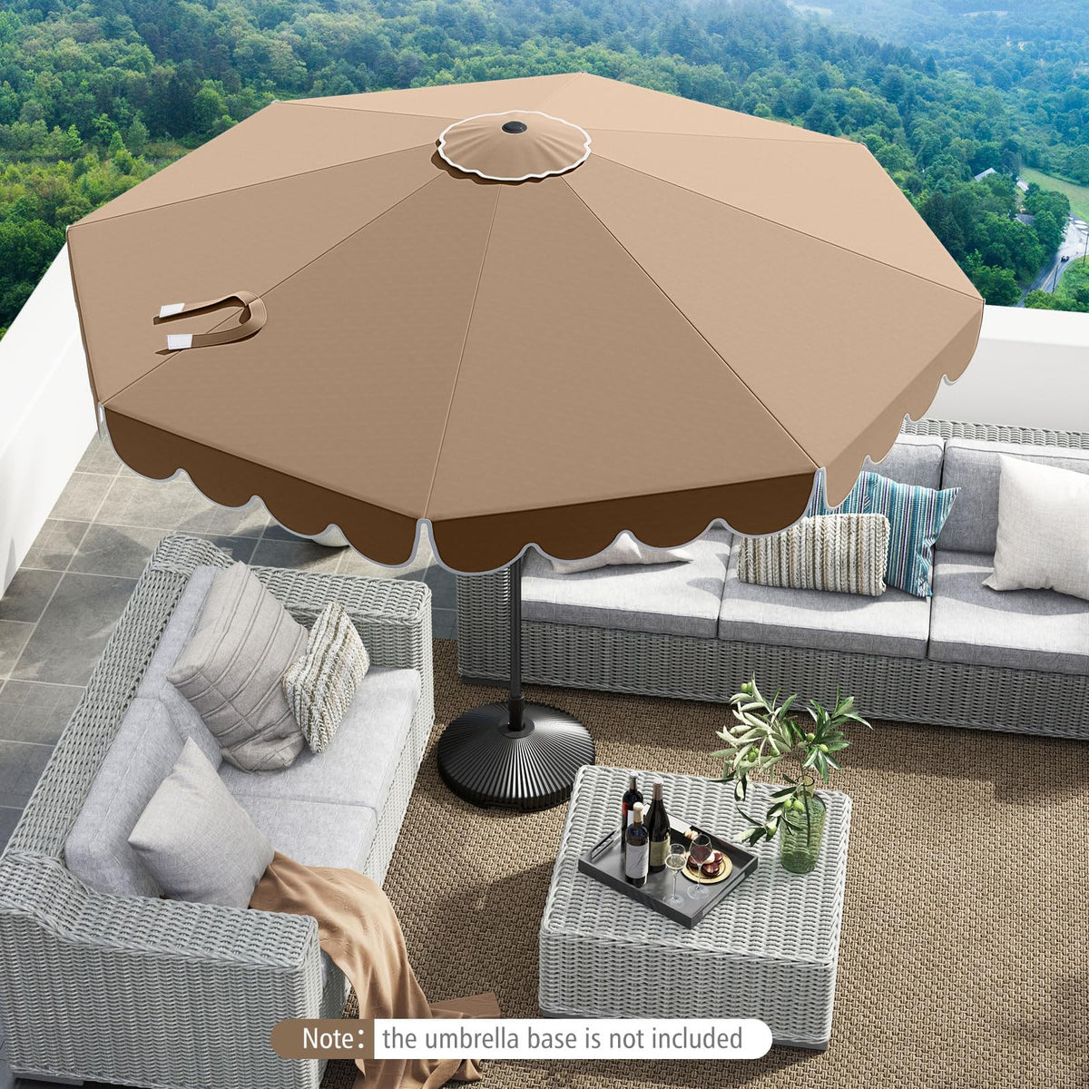 Tangkula crank handle enables effortless opening and closing for quick shade.