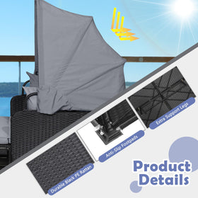 Tangkula anti-slip footpads protect floors and keep the daybed steady