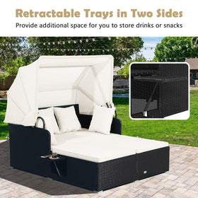 Tangkula durable PE rattan and metal frame for outdoors
