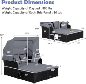 Tangkula heavy-duty metal frame provides sturdy outdoor seating