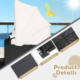 Tangkula outdoor daybed shown in a cozy backyard setup