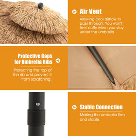 Tangkula double vent design enhances airflow and umbrella stability in windy conditions.