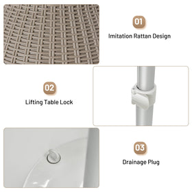 Tangkula drainage plug enables easy cleanup of melted ice and water.