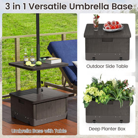 Tangkula HDPE frame with wood-like finish blends with outdoor spaces.