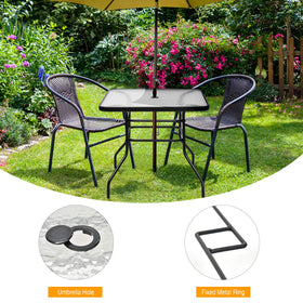 Tangkula versatile indoor outdoor table for coffee, tea, or dining