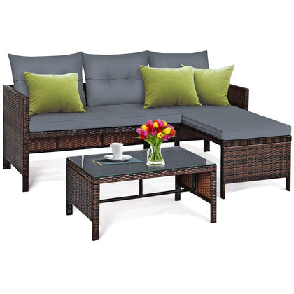 Tangkula patio corner sofa loveseat: compact outdoor seating for small spaces.