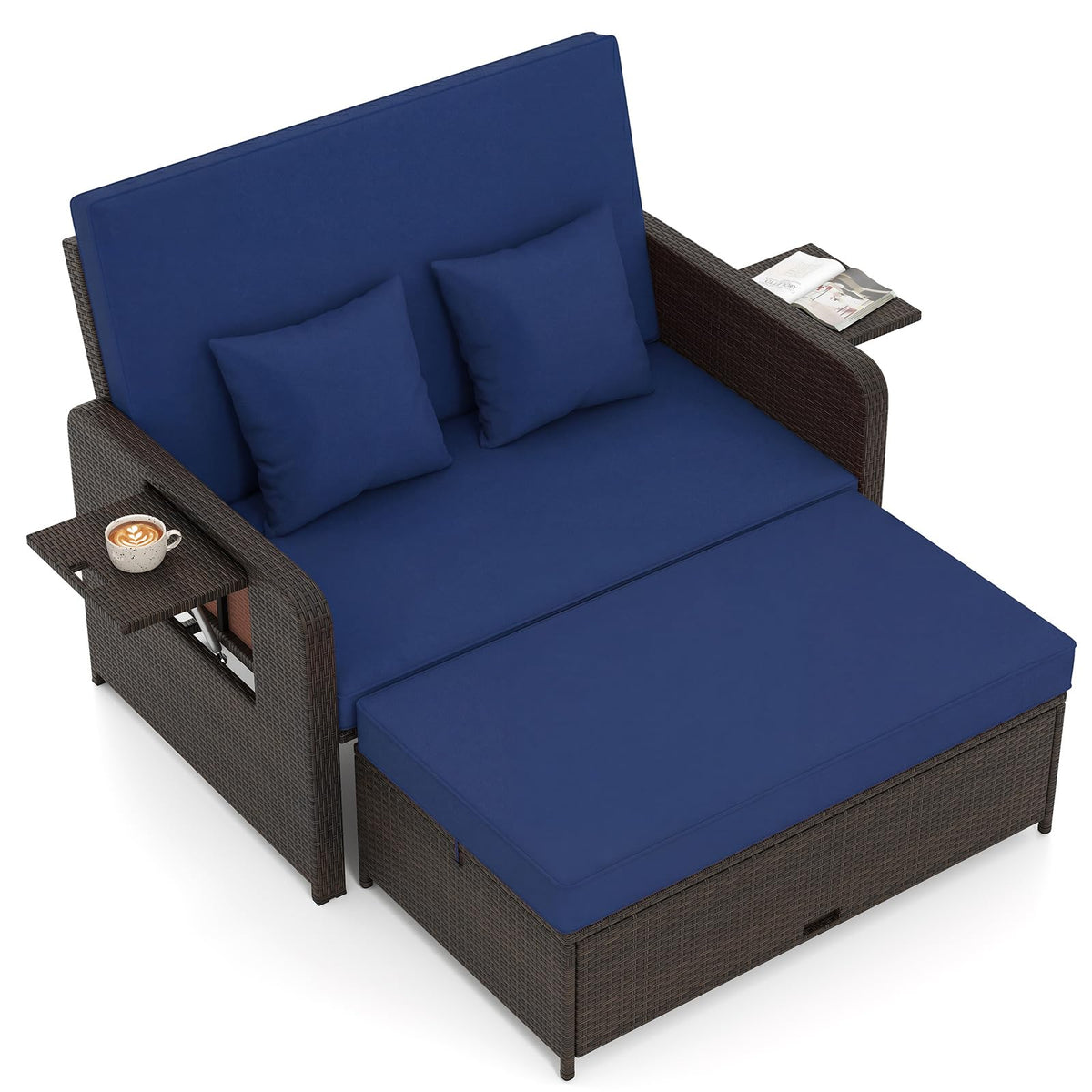 Tangkula daybed backrest with four levels for customized comfort.