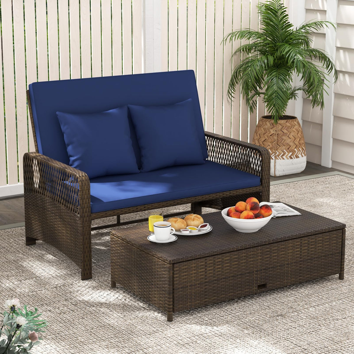 Tangkula cushions with zippered covers simplify cleaning and maintenance