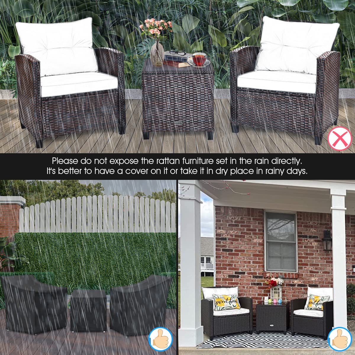 Tangkula sturdy steel frame enhances overall durability
