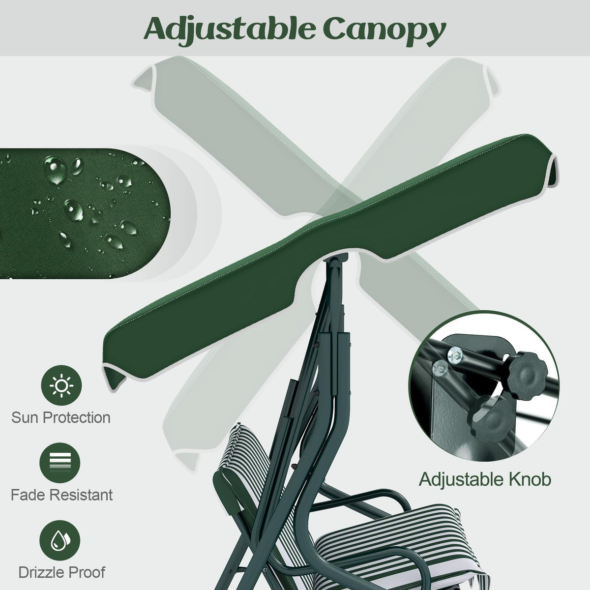 Tangkula porch swing assembly for quick setup and outdoor enjoyment