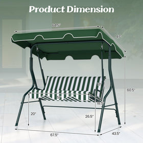Tangkula porch swing suitable for outdoor use on patio, poolside or balcony