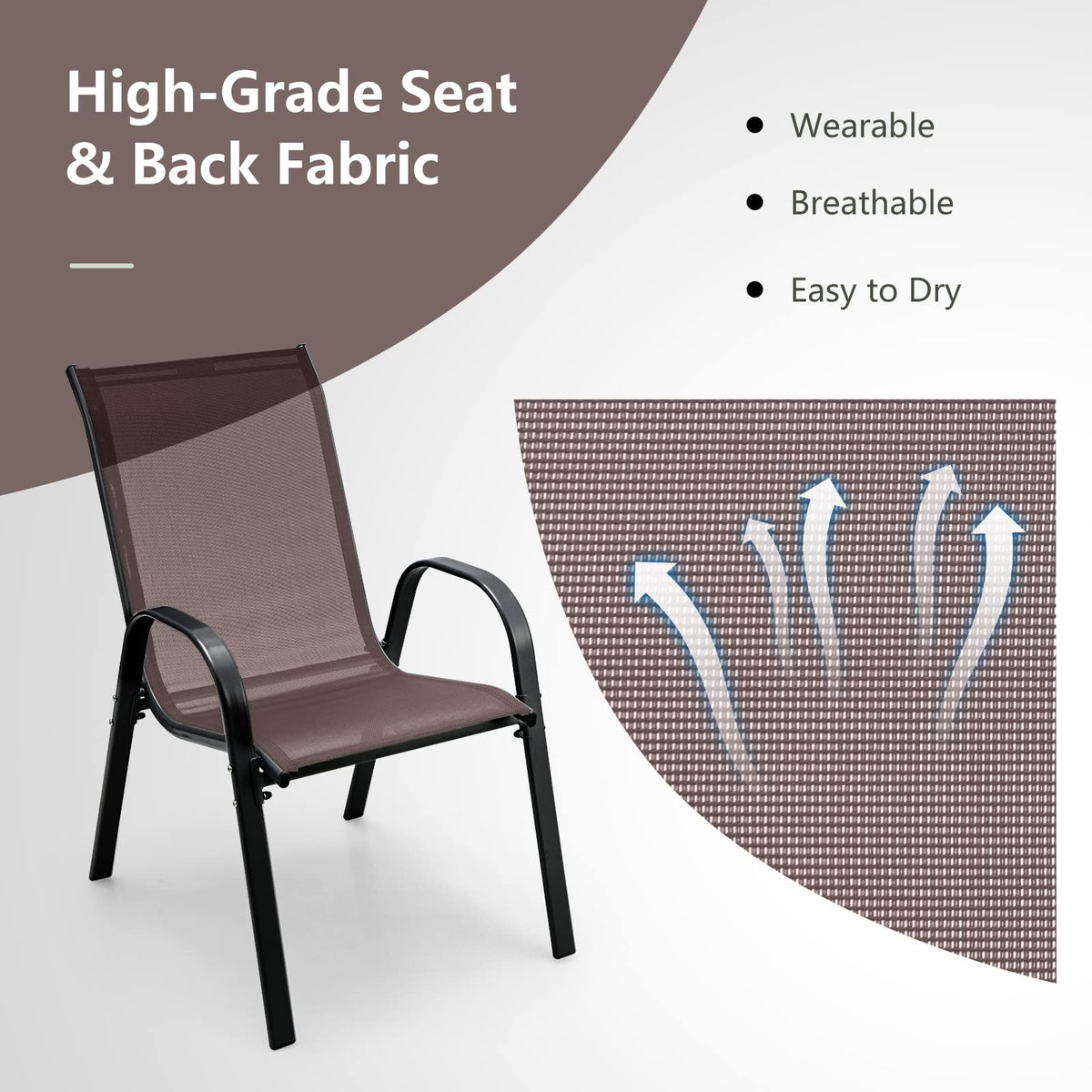 Tangkula stackable design makes storage and rearrangement effortless.
