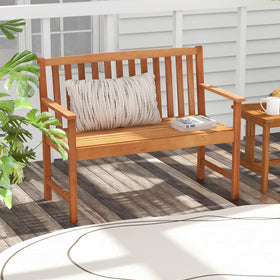 Two-person seating area on the Tangkula bench