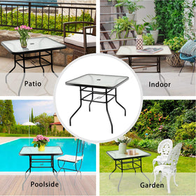 Tangkula umbrella hole design with secure rings for standard umbrellas