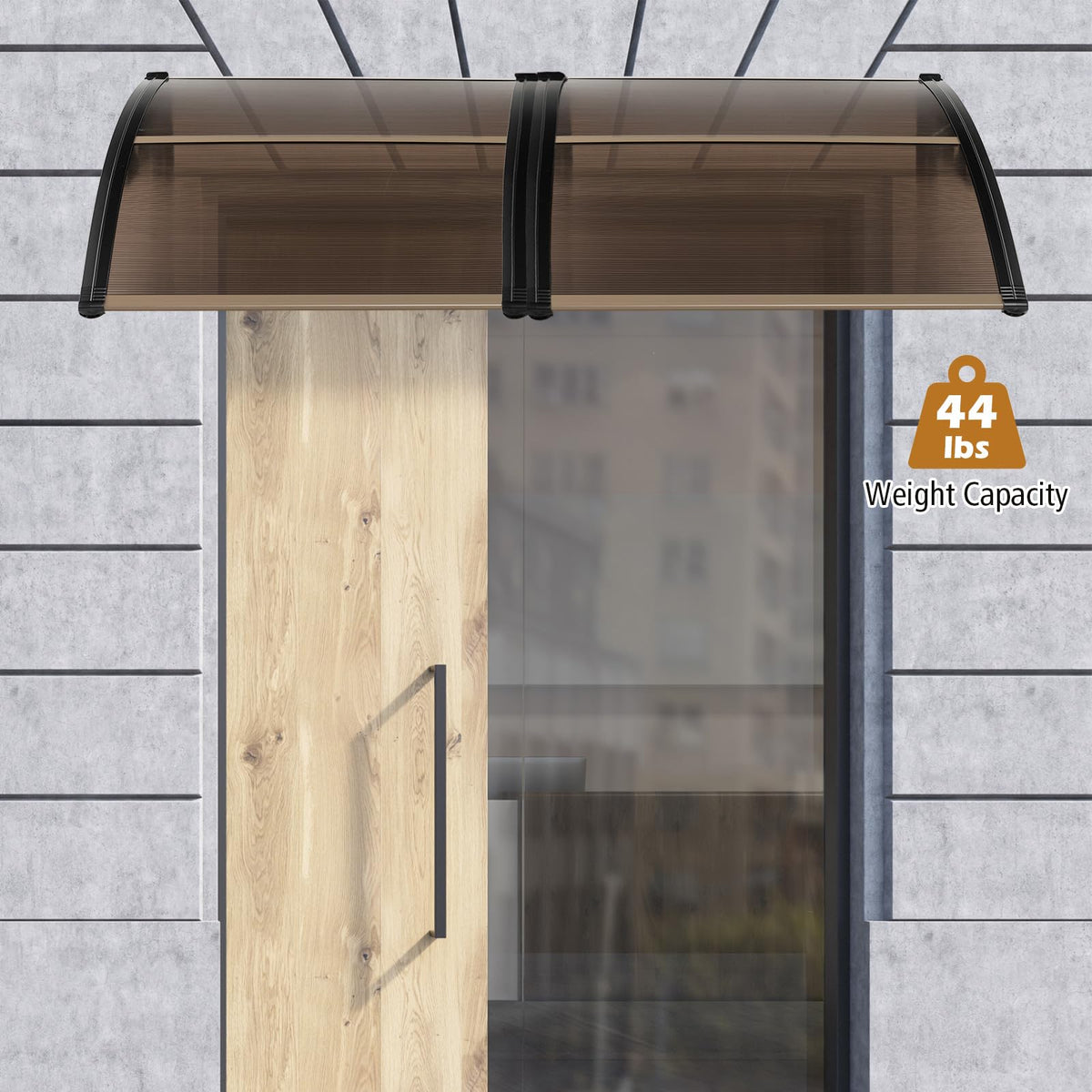 Tangkula aluminum brackets assembly image highlights simple back-to-wall mounting.