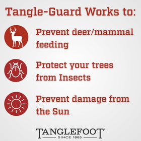 Tanglefoot Tangle-Guard is easy to apply and stays secure