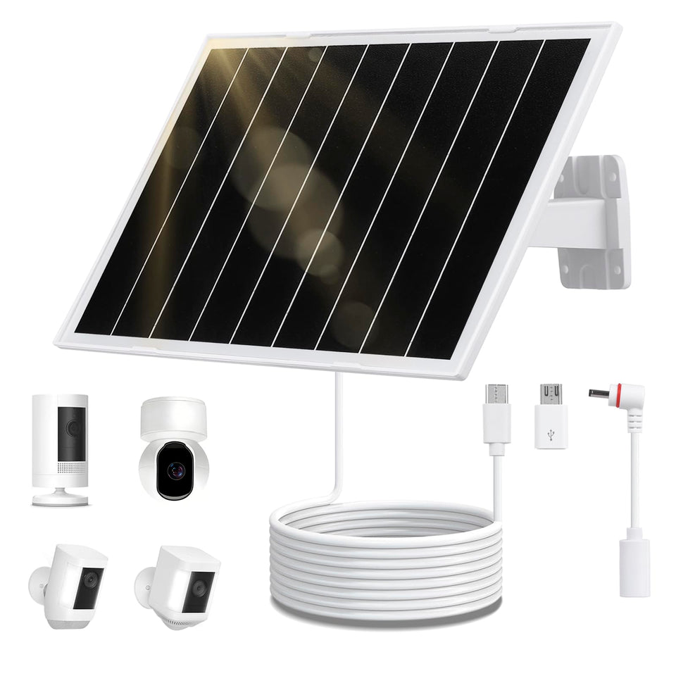 TangoSun 8W solar panel on-camera setup delivering steady outdoor power