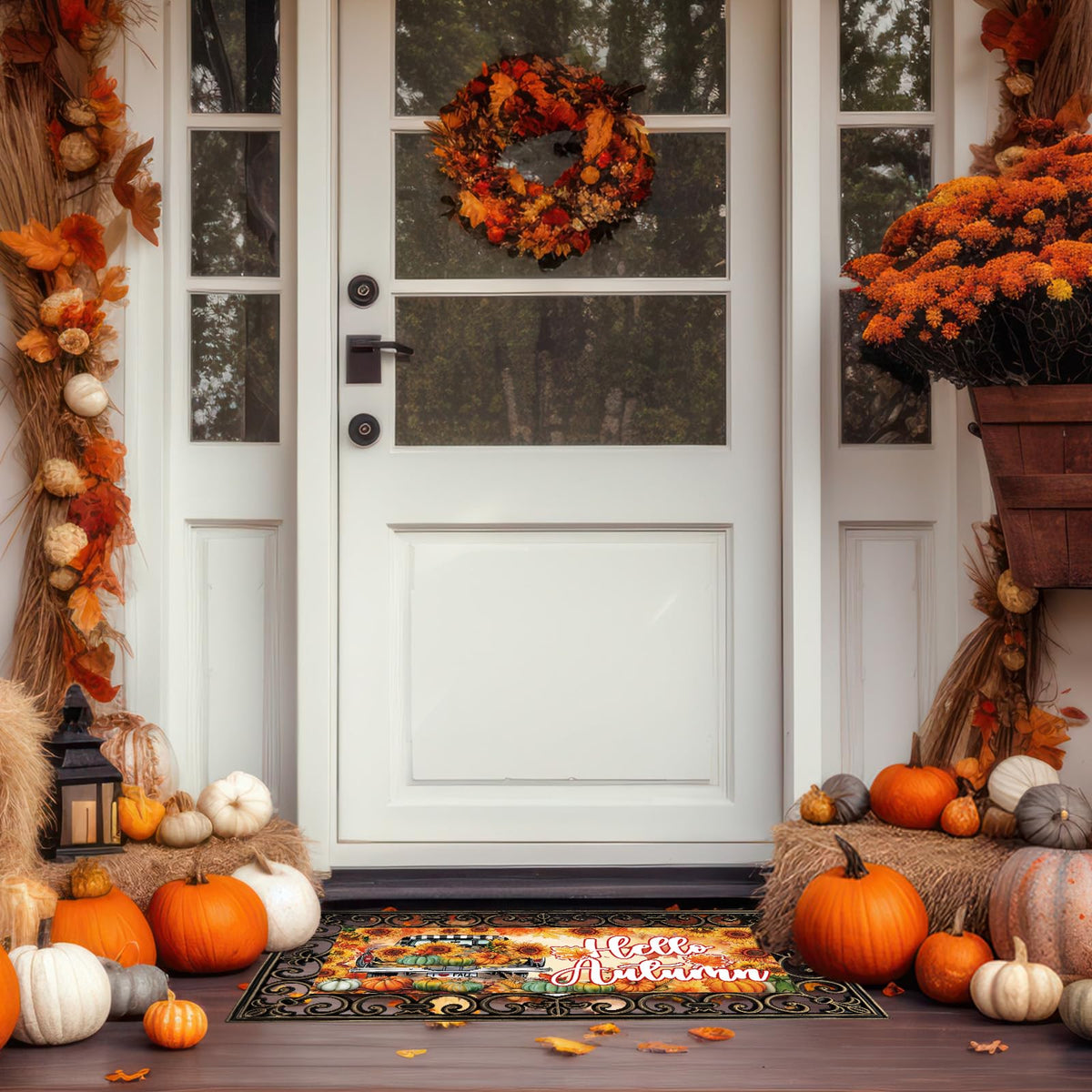 Tangren 12pc doormat inserts present winter motifs for festive front entry