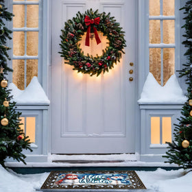 Tangren doormat Fall pattern features warm tones for a cozy entry.