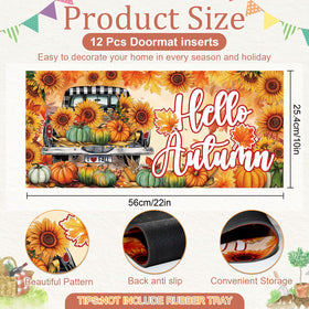 Tangren doormat Summer pattern adds bright color and sunshine vibe outside.