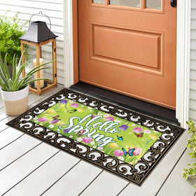 Tangren doormat Winter pattern brings seasonal charm to your doorway.
