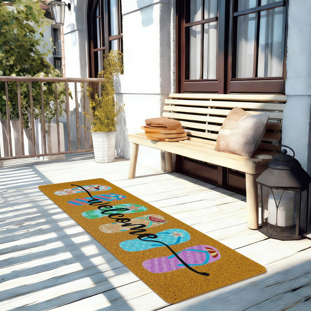 Tangren versatile entryway mat suitable for deck, patio, porch, or front door.